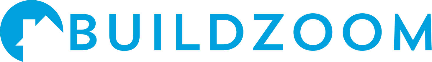 BuildZoom logo with stylized house in blue circle