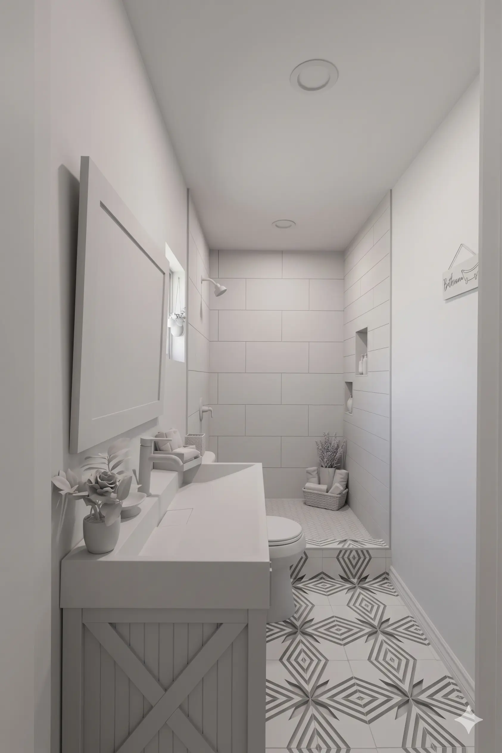3D interior design render by Rose Gold Group for an El Paso home